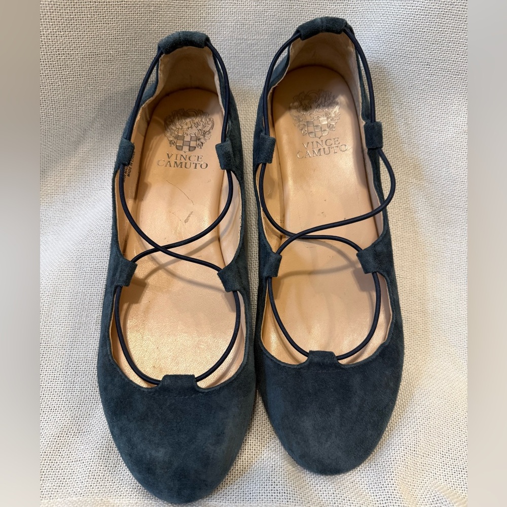 Vince Camuto Women's Navy Suede Flats